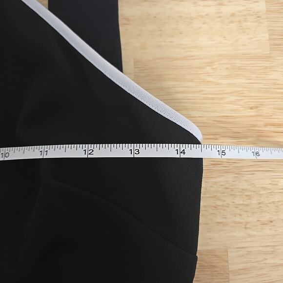 NWT Bebe Black & White Piping‎ Halter Top Dress Size Small Strappy Midi Sheath - Picture 6 of 10